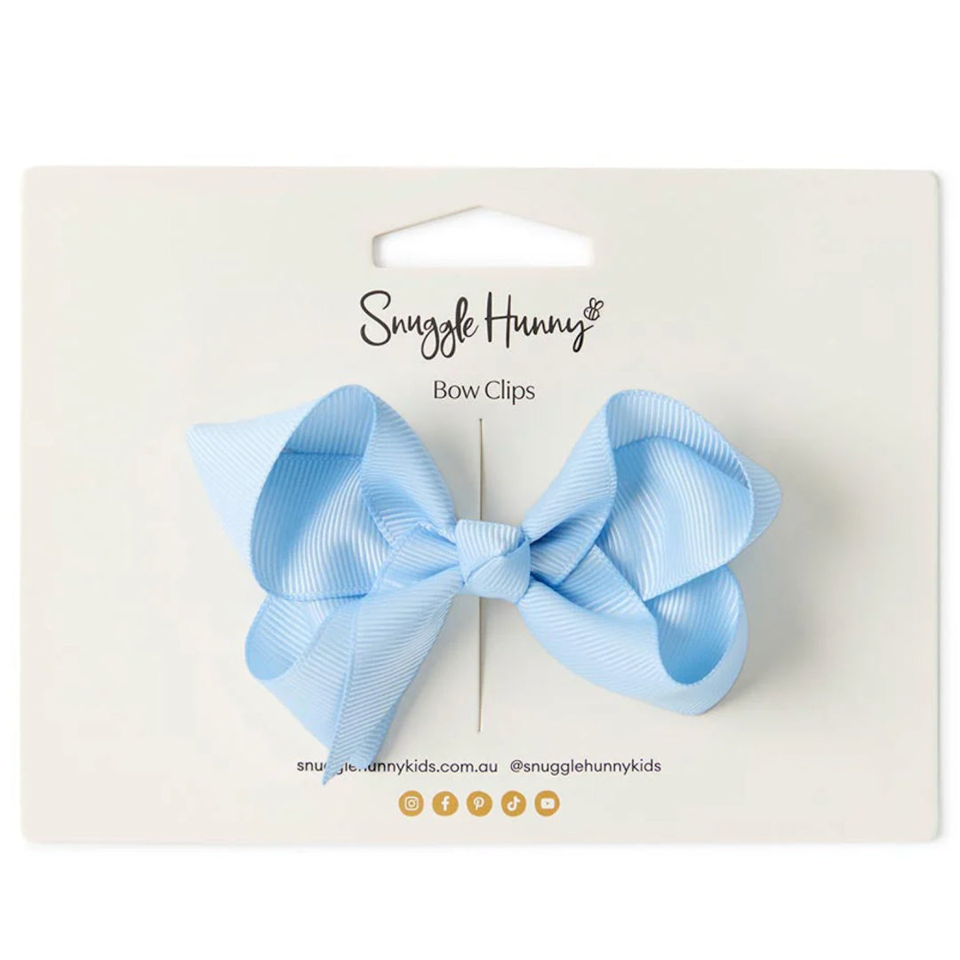 SNUGGLE HUNNY BOW CLIP MEDIUM - BABY BLUE