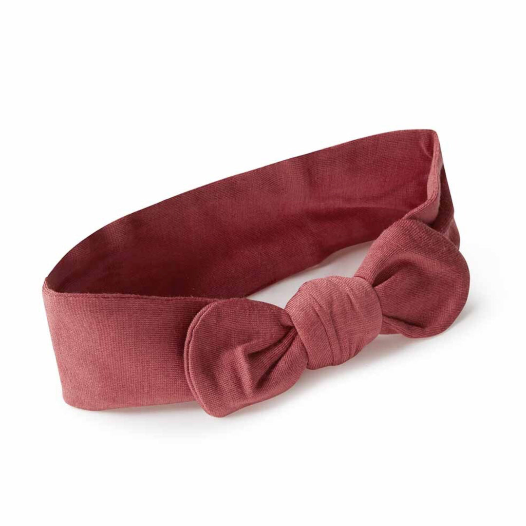 SNUGGLE HUNNY TOPKNOT HEADBAND - DEEP RUST