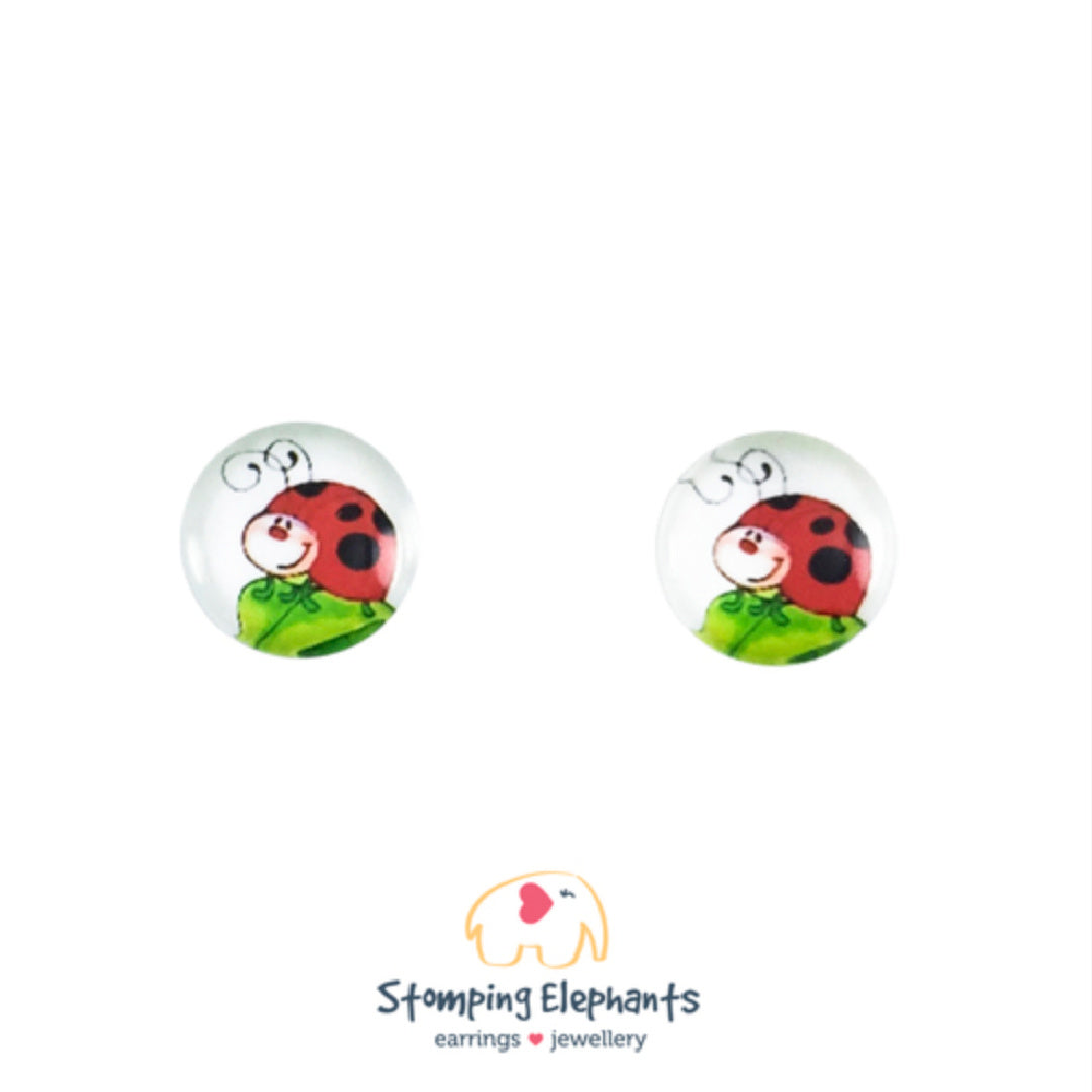 STOMPING ELEPHANTS BETTY BEETLE EARRINGS (SMALL)