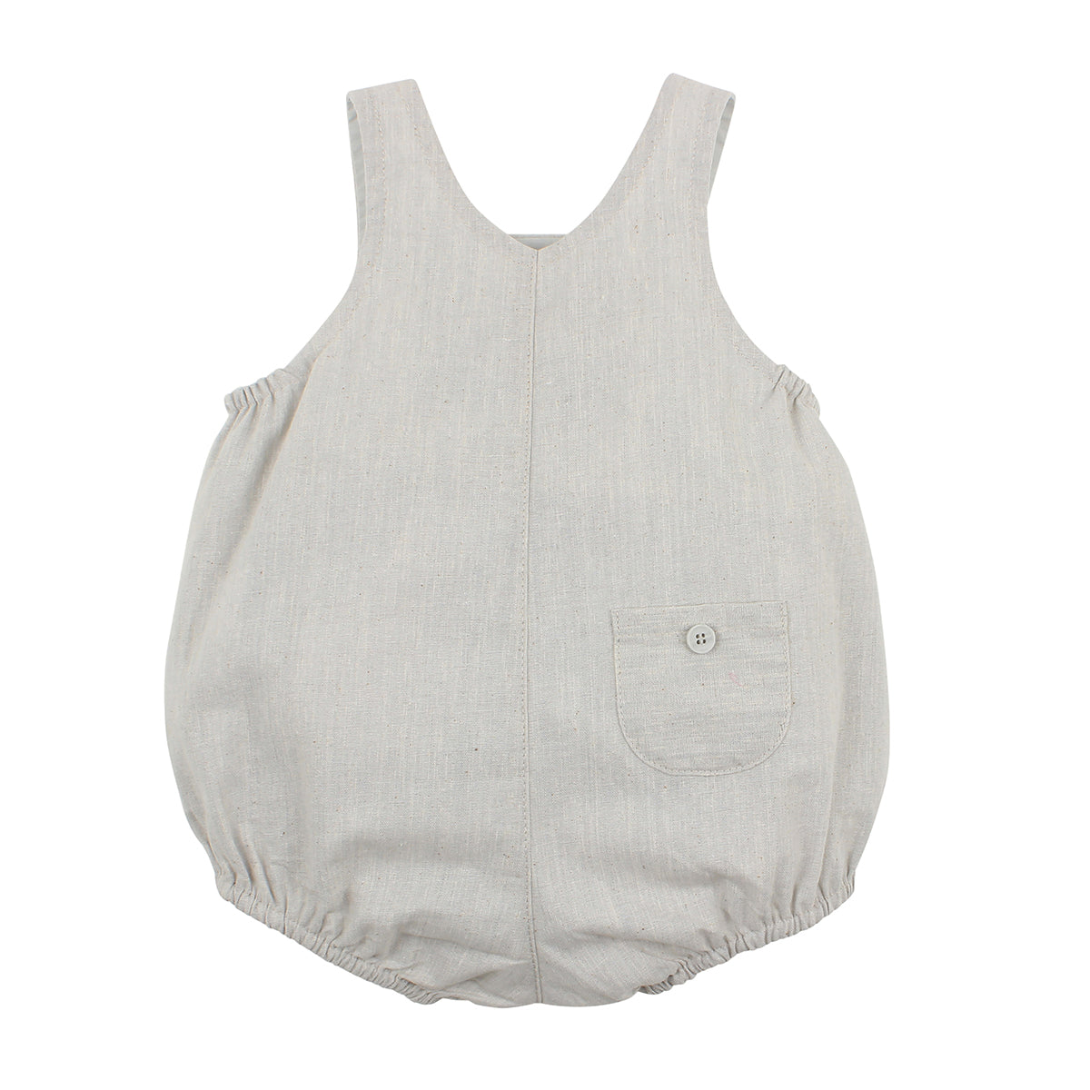BEBE HARRY BUTTON FRONT ROMPER - GREY