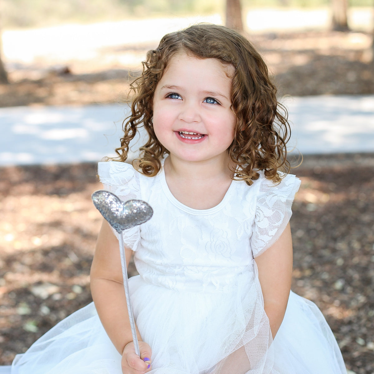 DESIGNER KIDZ LIBBY LACE TUTU DRESS - IVORY