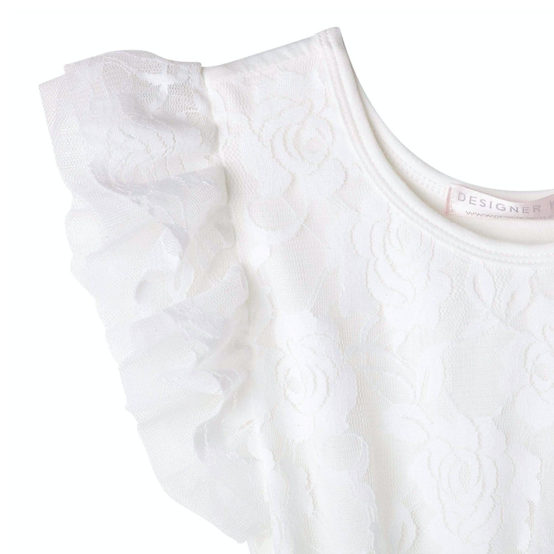 DESIGNER KIDZ LIBBY LACE TUTU DRESS - IVORY