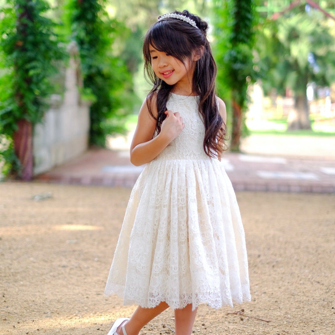 DESIGNER KIDZ LILLIAN ANTIQUE LACE DRESS