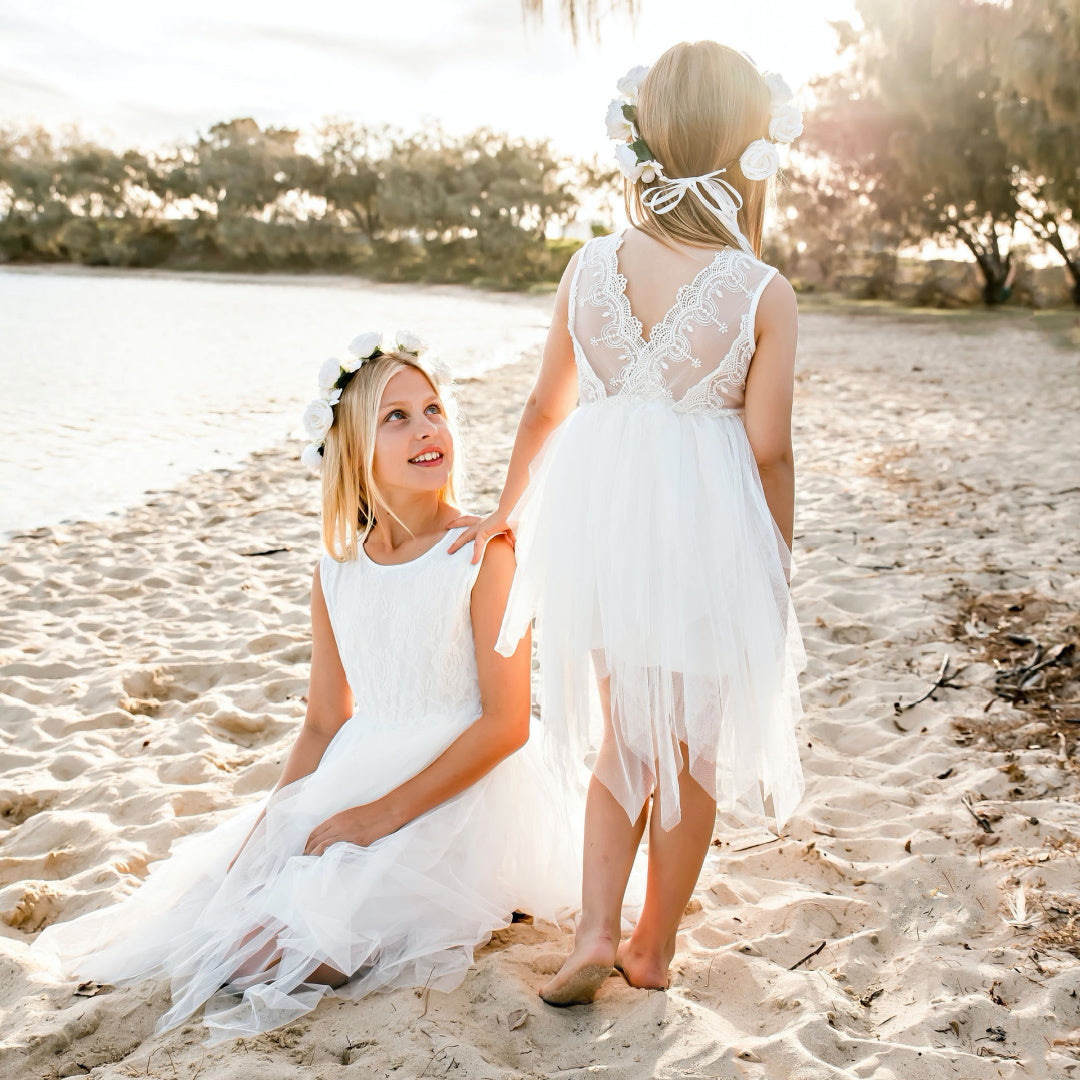 DESIGNER KIDZ SOPHIE LACE BODICE TUTU DRESS - IVORY