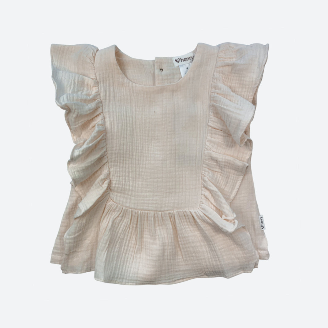 LOVE HENRY GIRLS BONNIE TOP - CREAM