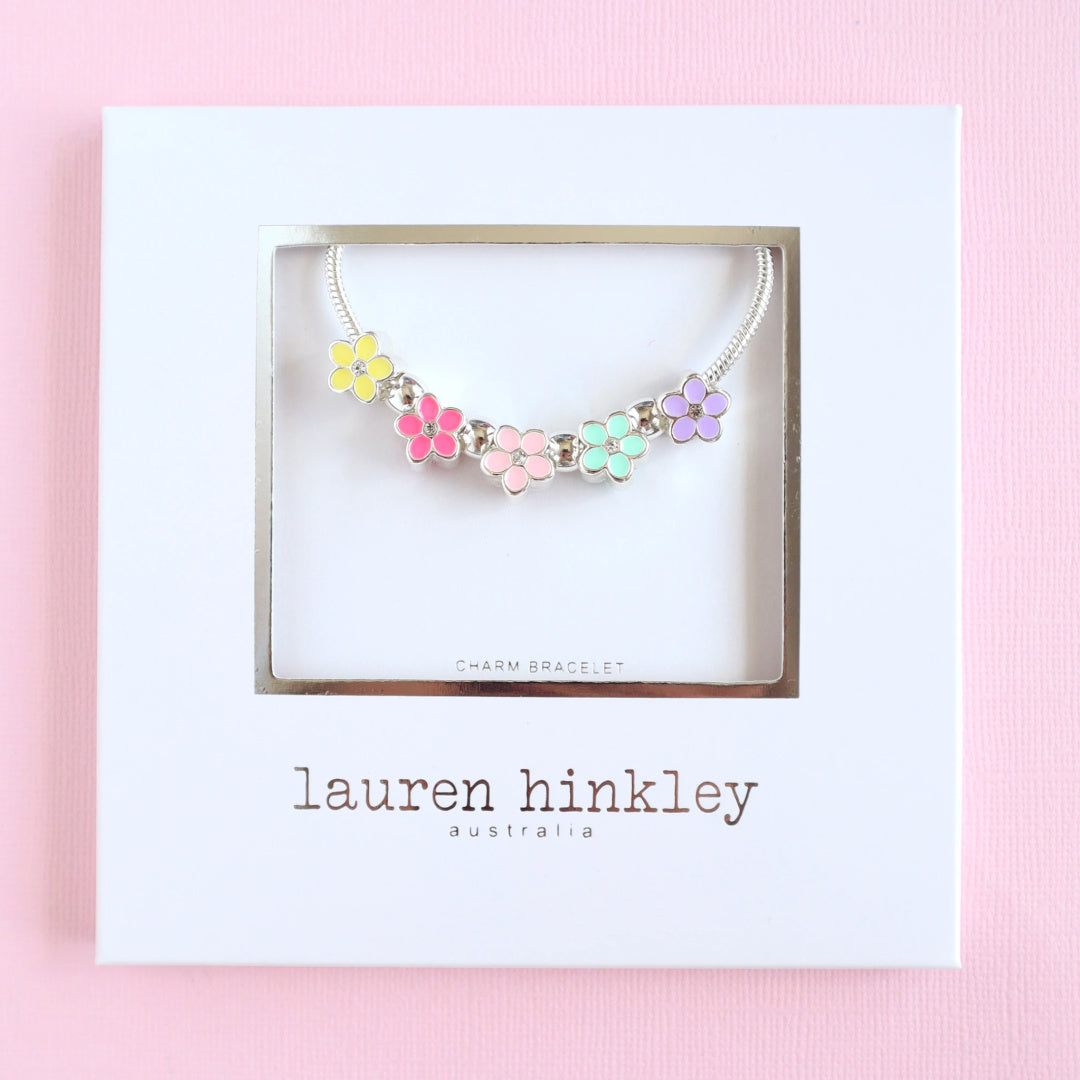 LAUREN HINKLEY PETITE FLEUR BOUQUET CHARM BRACELET