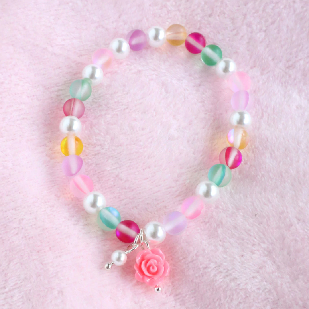 LAUREN HINKLEY PETITE FLEUR ROSE ELASTIC BRACELET