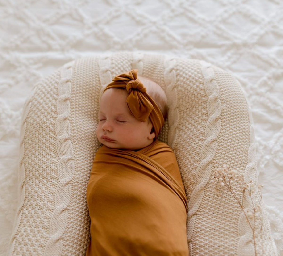 LUNA'S TREASURES DESERT BRONZE BAMBOO JERSEY SWADDLE WRAP