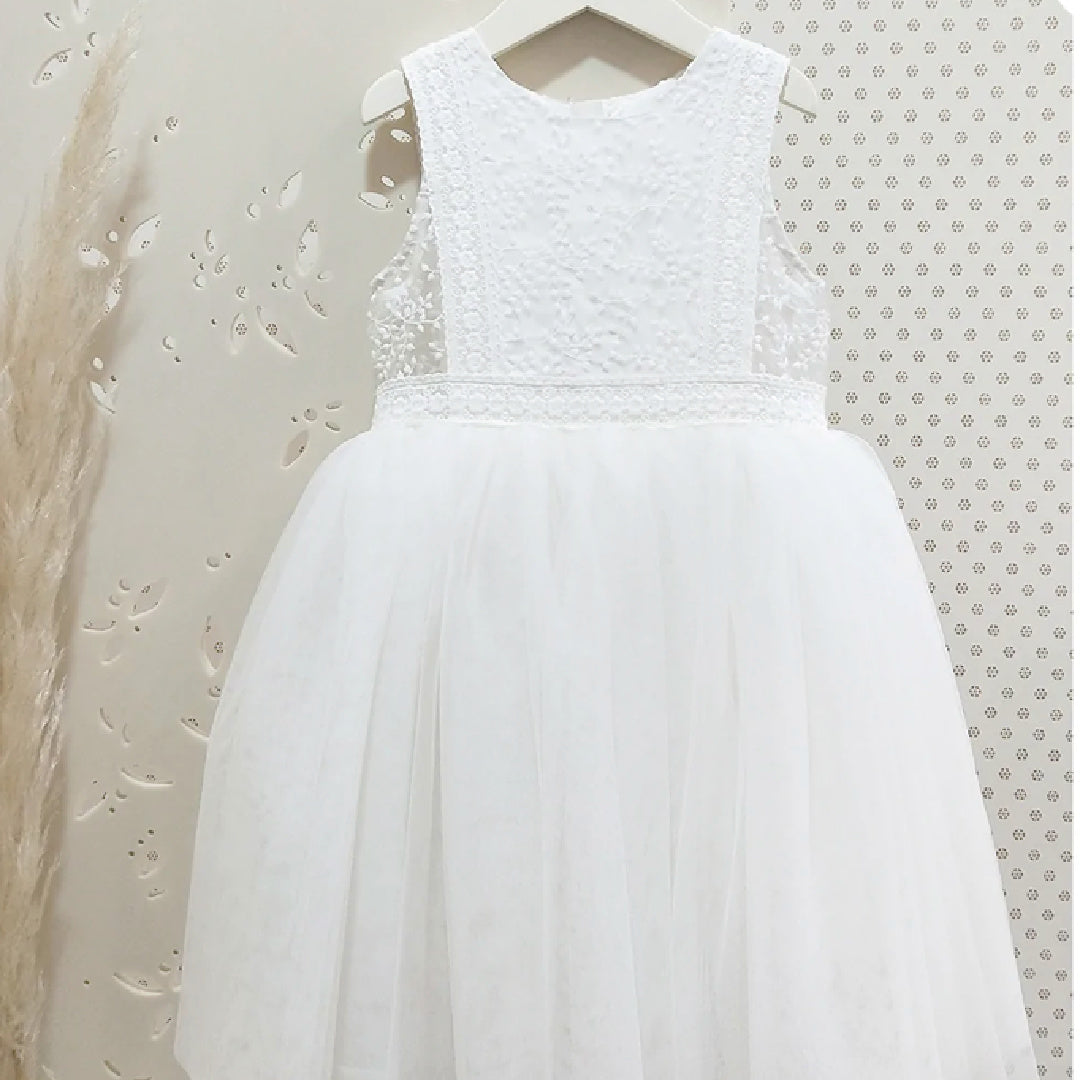 BEBE EMBROIDERED ORGANZA DRESS