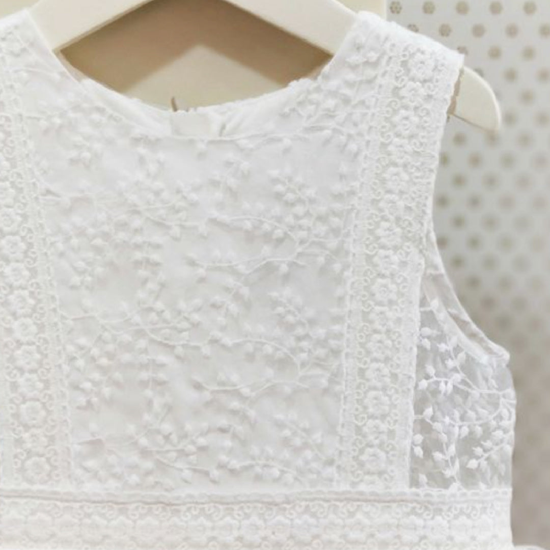 BEBE EMBROIDERED ORGANZA DRESS