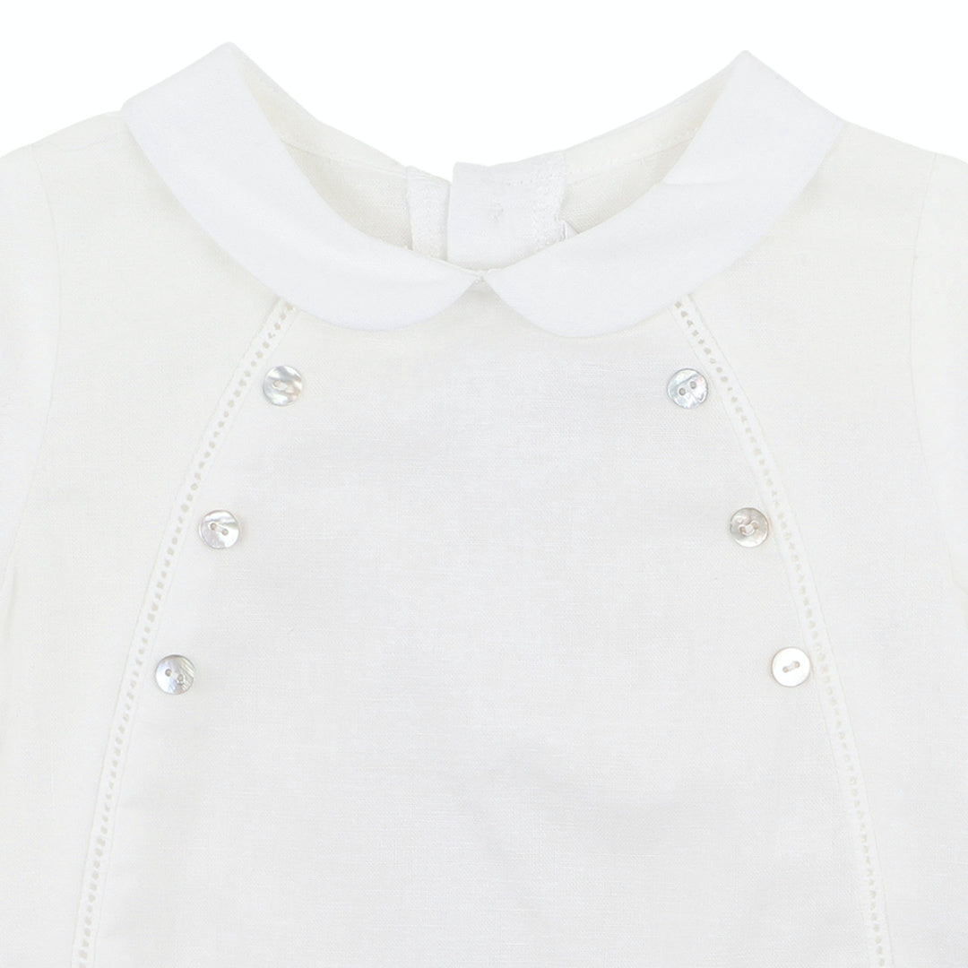 BEBE BOYS WILLIAM SMART ROMPER - IVORY