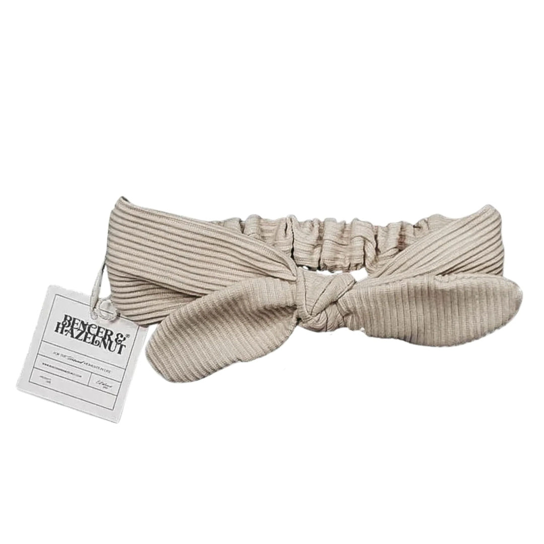 BENCER & HAZELNUT BOW HEADBAND / CLIP - HAZELNUT
