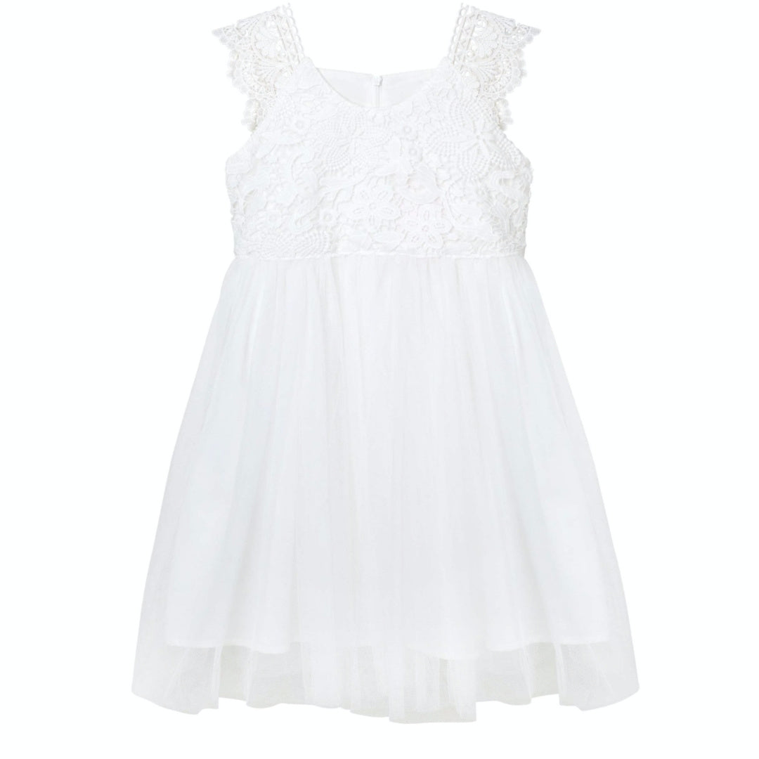 DESIGNER KIDZ ANGIE LACE BODICE DRESS
