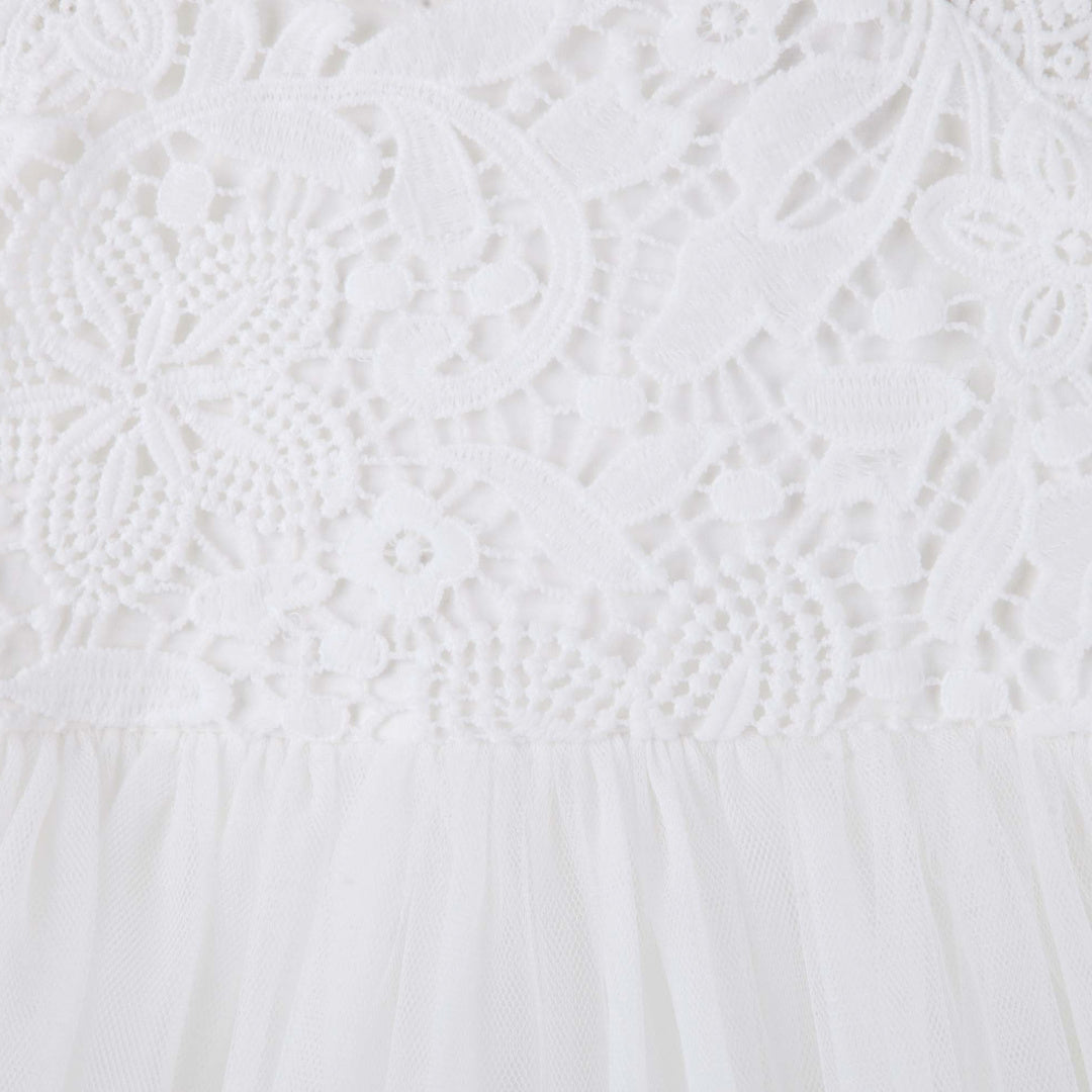 DESIGNER KIDZ ANGIE LACE BODICE ROMPER DRESS