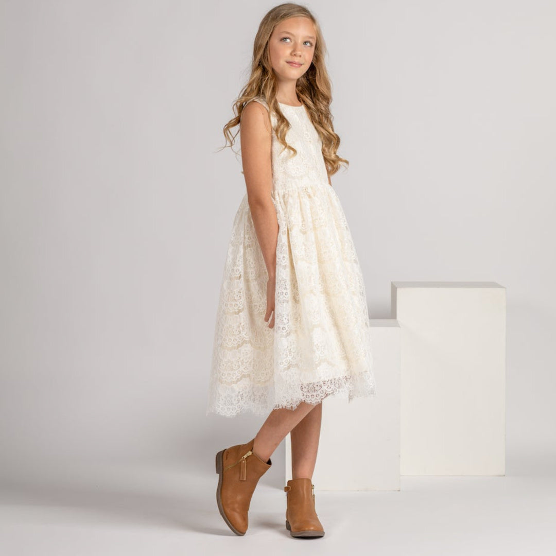 DESIGNER KIDZ LILLIAN ANTIQUE LACE DRESS