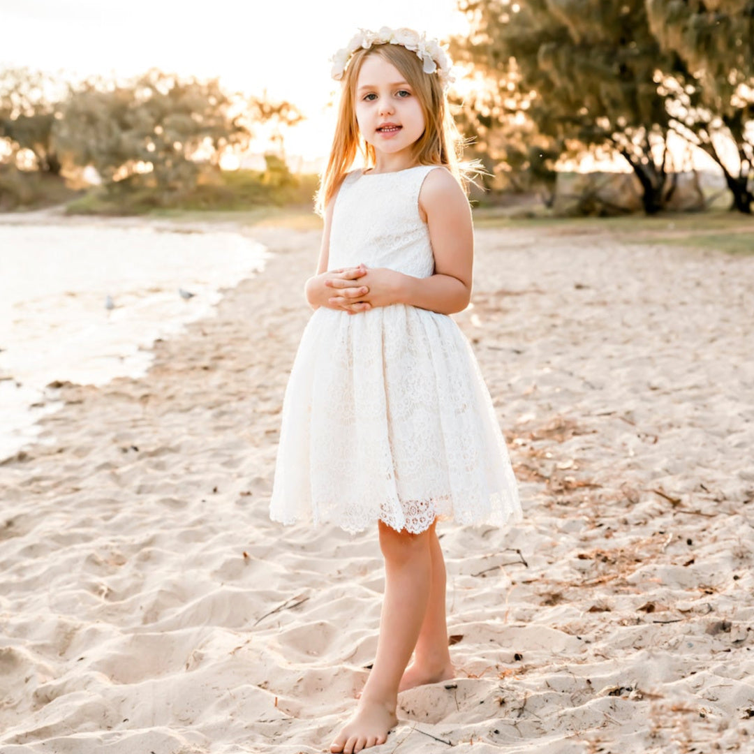 DESIGNER KIDZ LILLIAN ANTIQUE LACE DRESS