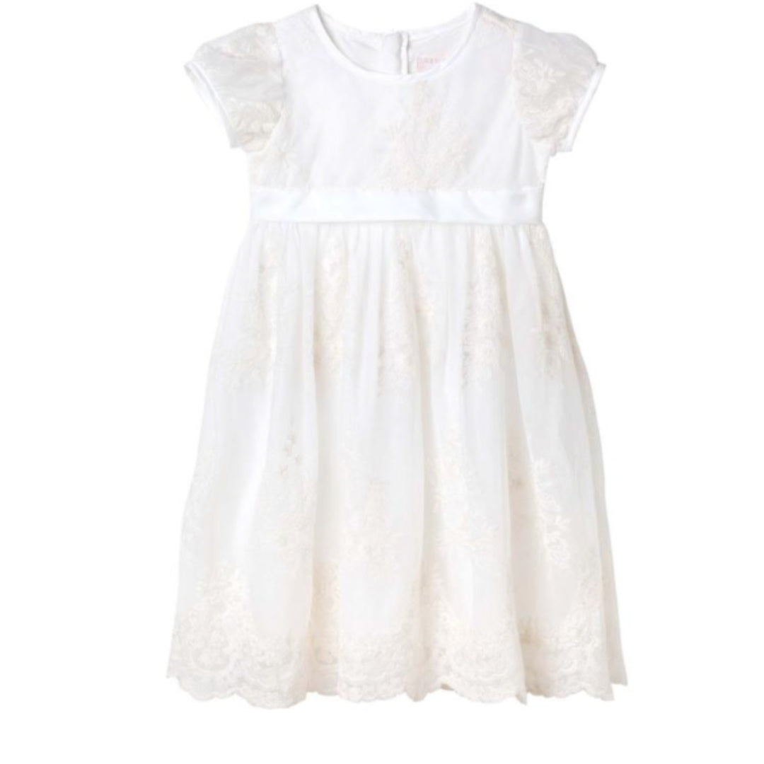 DESIGNER KIDZ MADISON CHRISTENING GOWN - BEIGE
