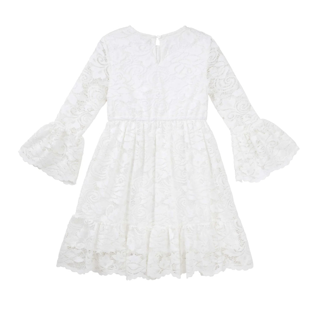 DESIGNER KIDZ ALICE L/S LACE DRESS