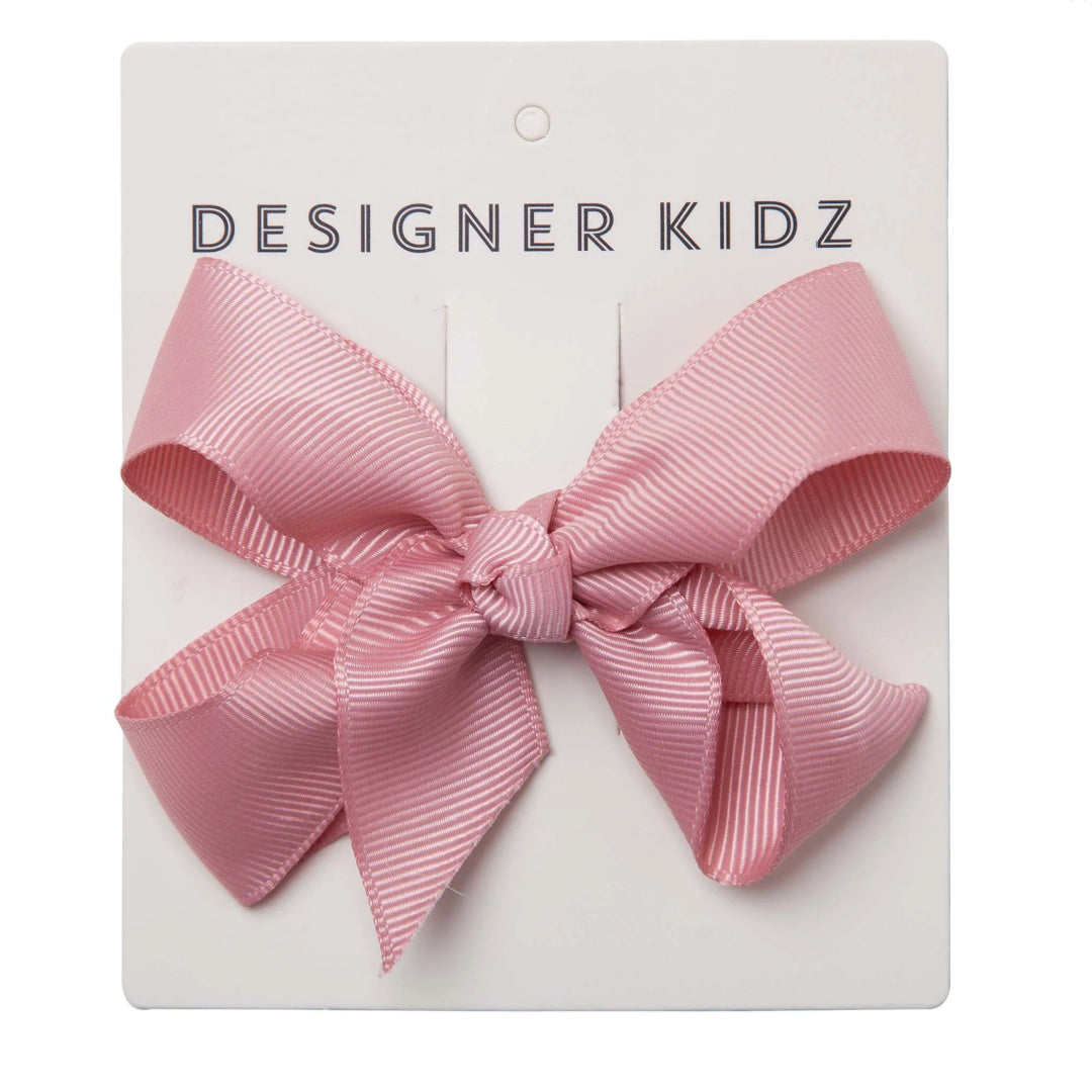 DESIGNER KIDZ BOW HAIR CLIP - DUSTY PINK