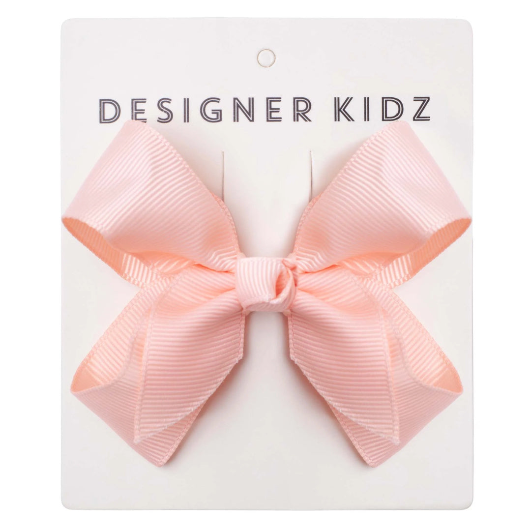 DESIGNER KIDZ BOW HAIR CLIP - TEA ROSE