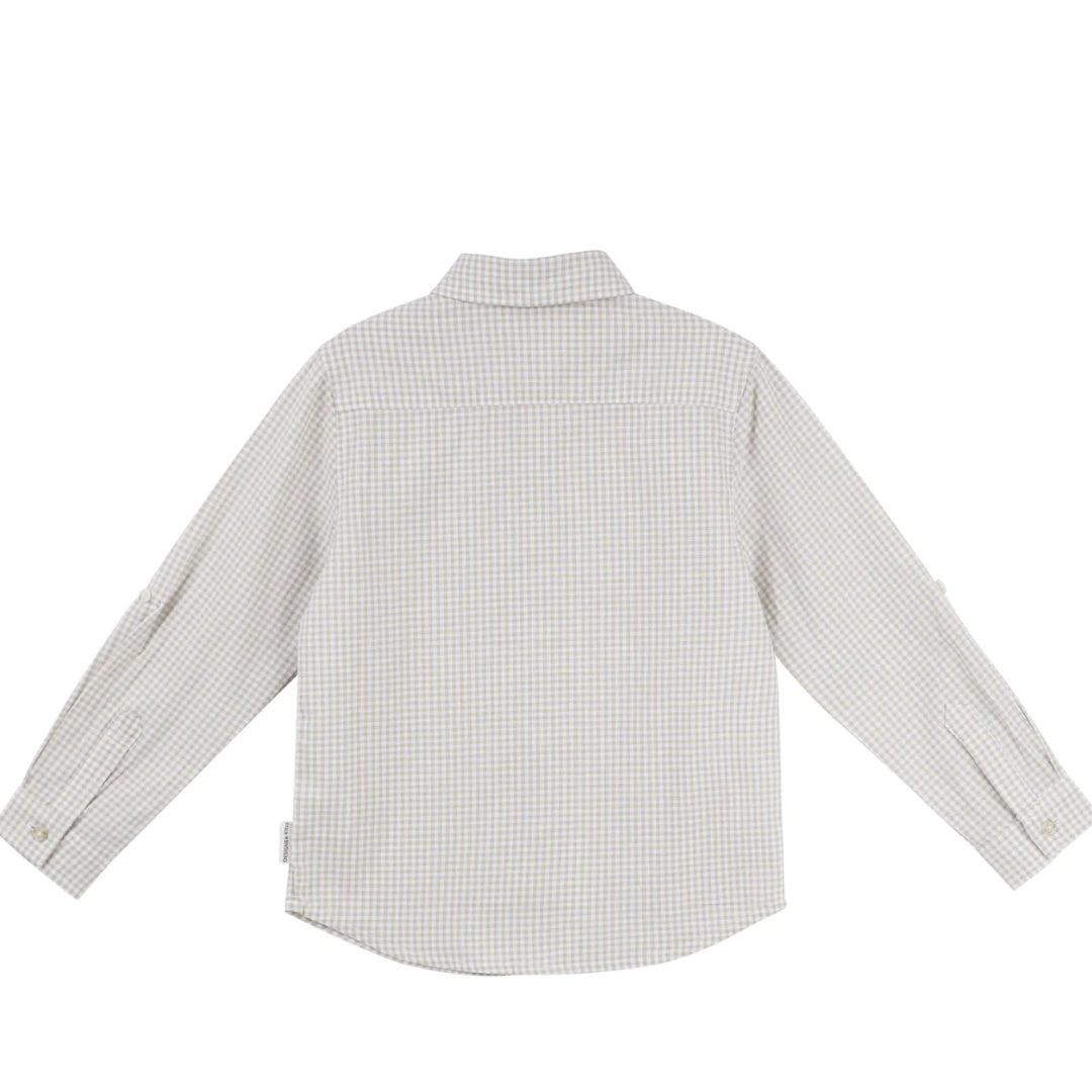 DESIGNER KIDZ BOYS OLIVER L/S BUTTON SHIRT - OAT