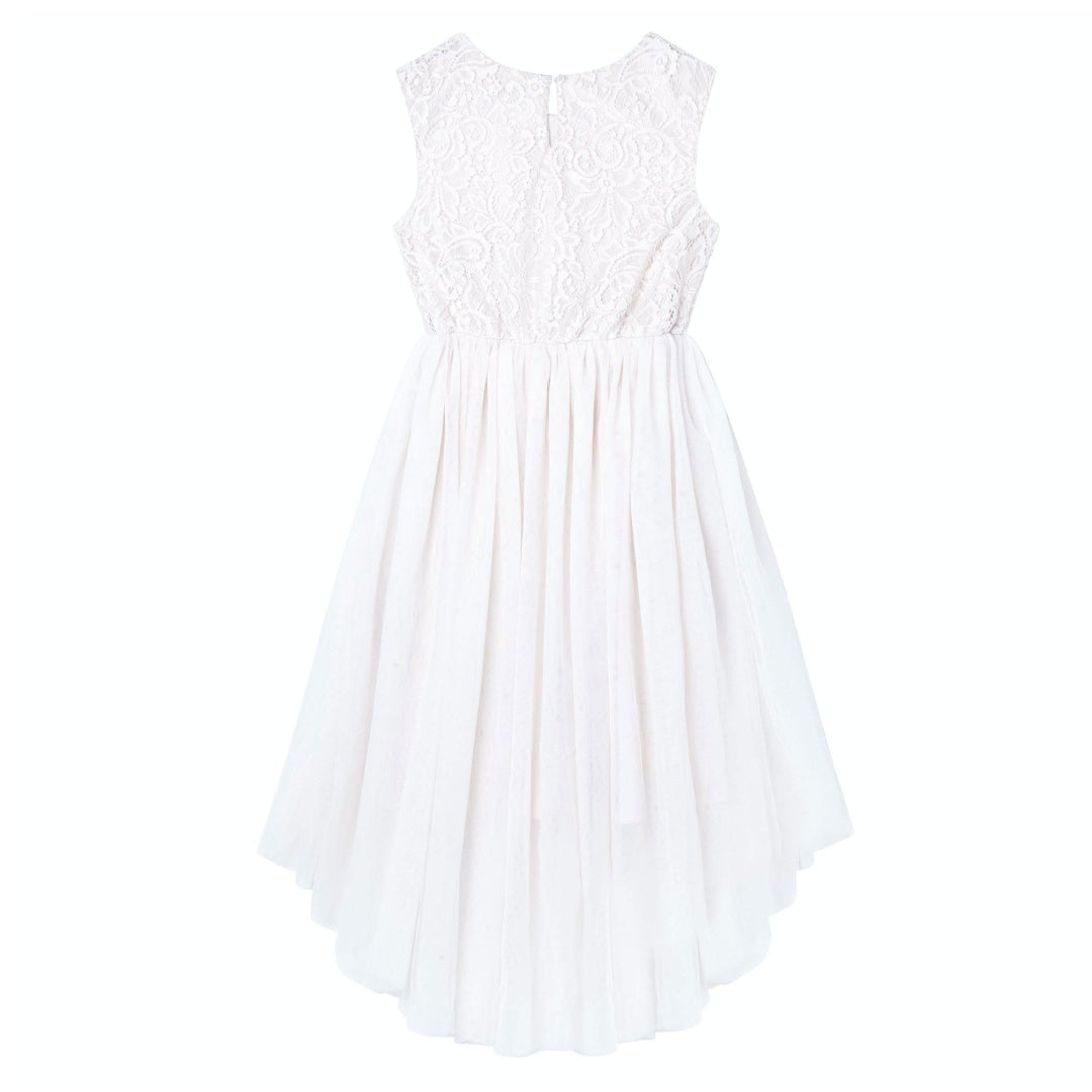 DESIGNER KIDZ DELILAH LACE DRESS - IVORY