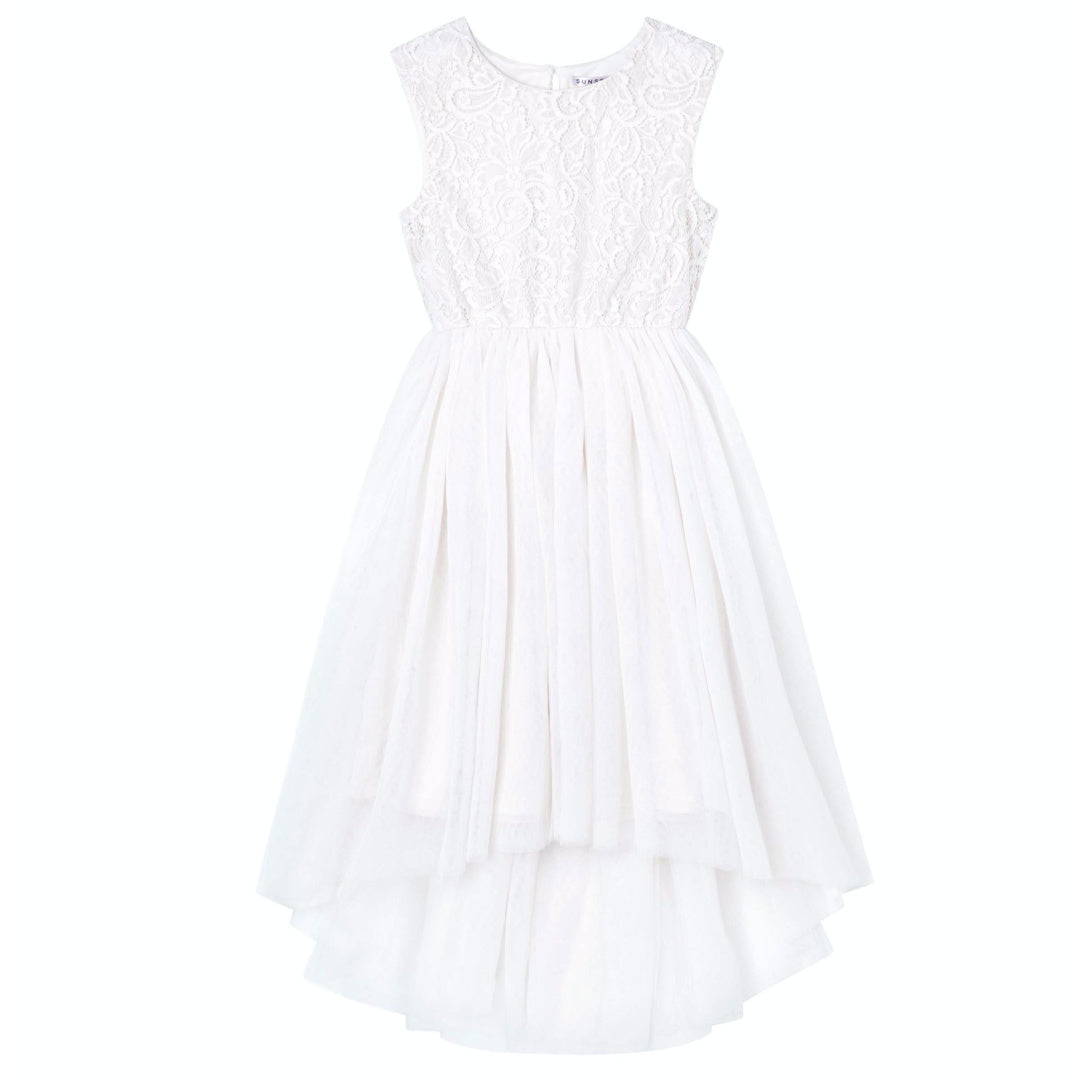 DESIGNER KIDZ DELILAH LACE DRESS - IVORY