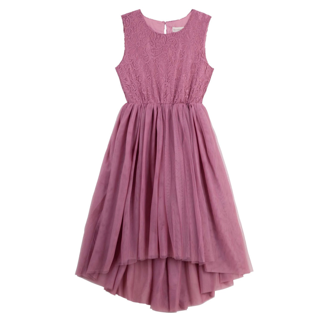 DESIGNER KIDZ DELILAH LACE DRESS - ROUGE
