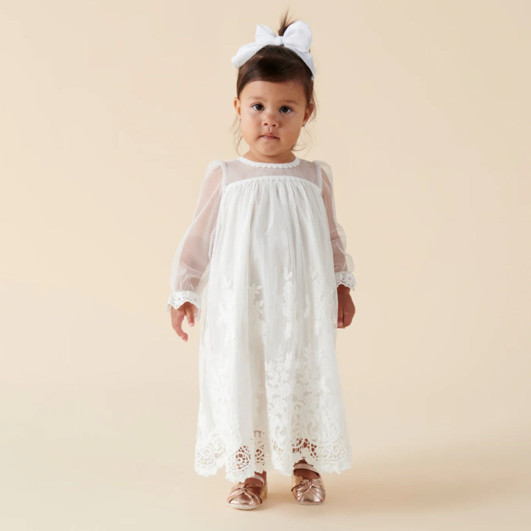 DESIGNER KIDZ ISABELLA LACE CHRISTENING DRESS