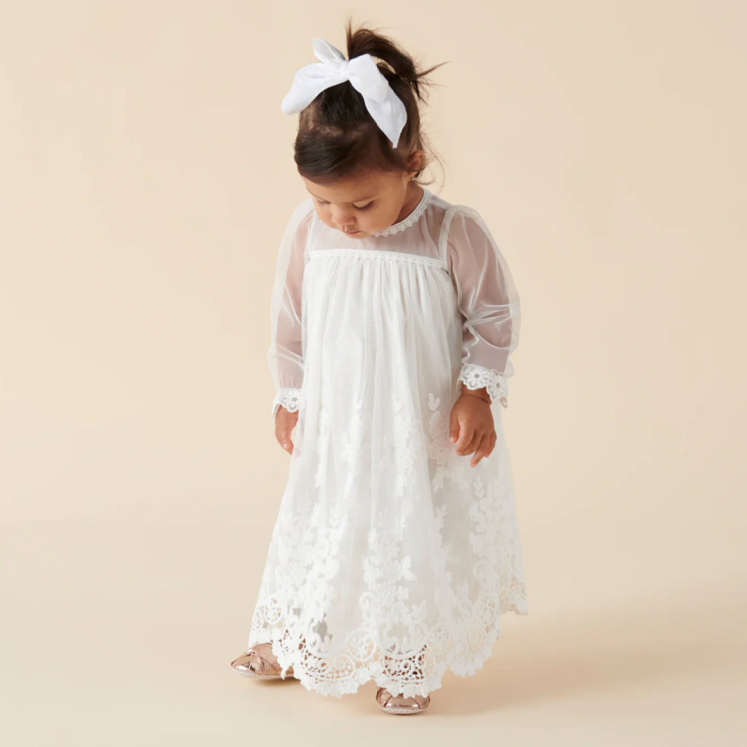 DESIGNER KIDZ ISABELLA LACE CHRISTENING DRESS