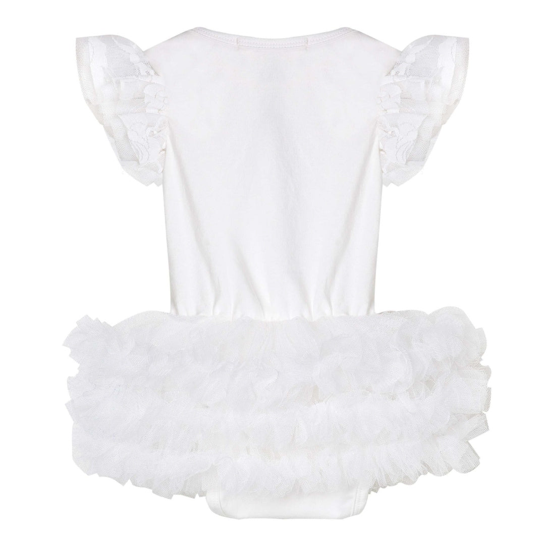 DESIGNER KIDZ LIBBY LACE PETTI ROMPER - IVORY