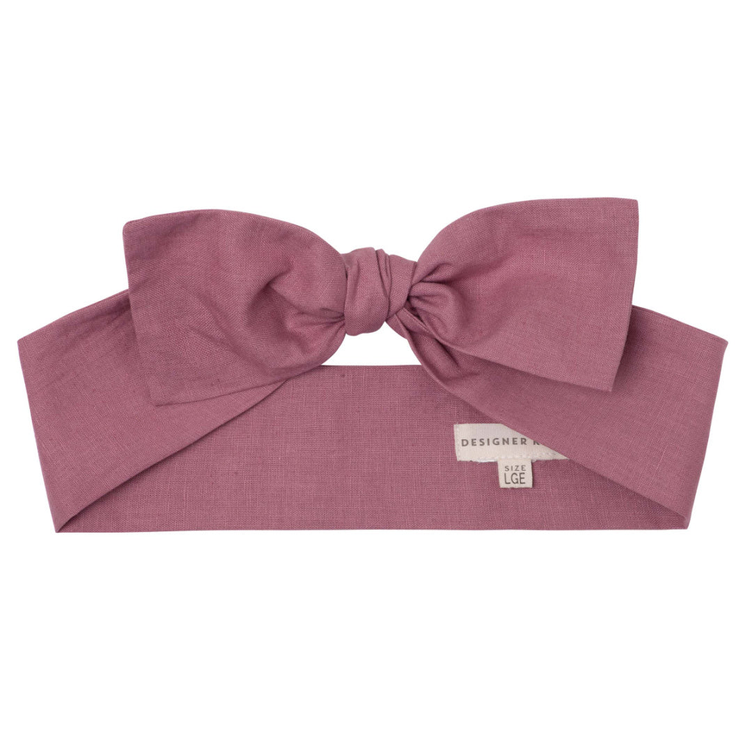 DESIGNER KIDZ LINEN HEADBAND - NOSTALGIA ROSE