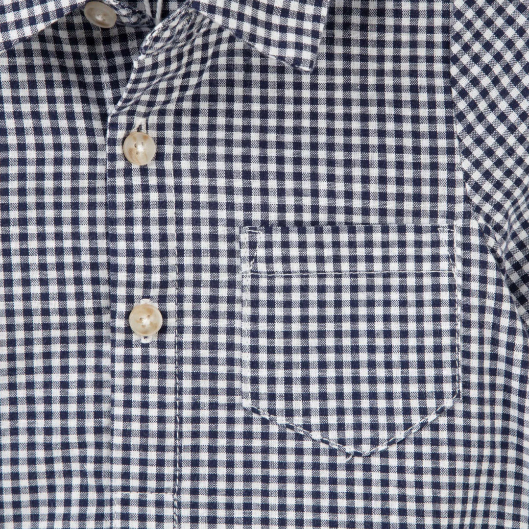 DESIGNER KIDZ BOYS OLIVER L/S BUTTON SHIRT - NAVY