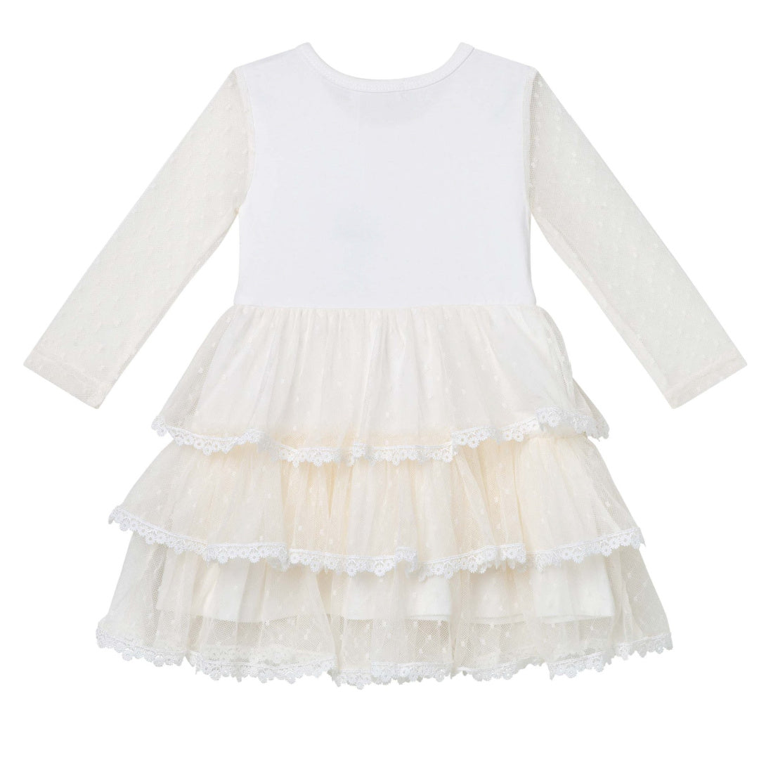DESIGNER KIDZ POPPY L/S TIERED TULLE DRESS