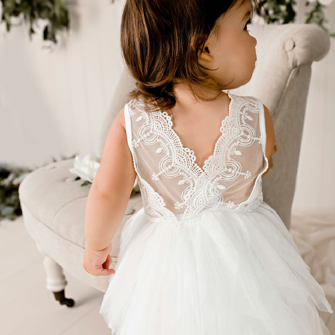 DESIGNER KIDZ SOPHIE LACE BODICE TUTU DRESS - IVORY