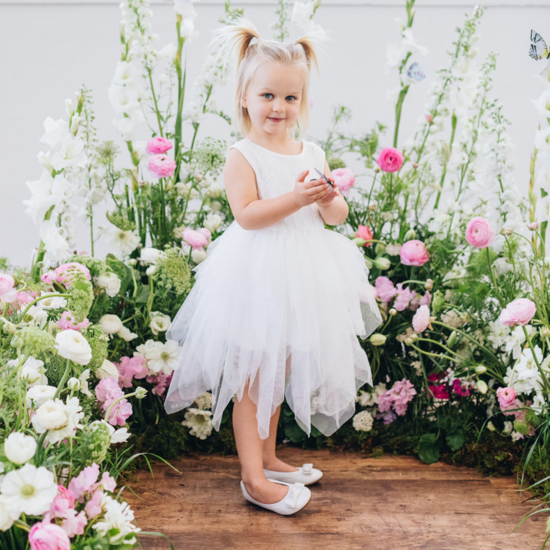 DESIGNER KIDZ SOPHIE LACE BODICE TUTU DRESS - IVORY