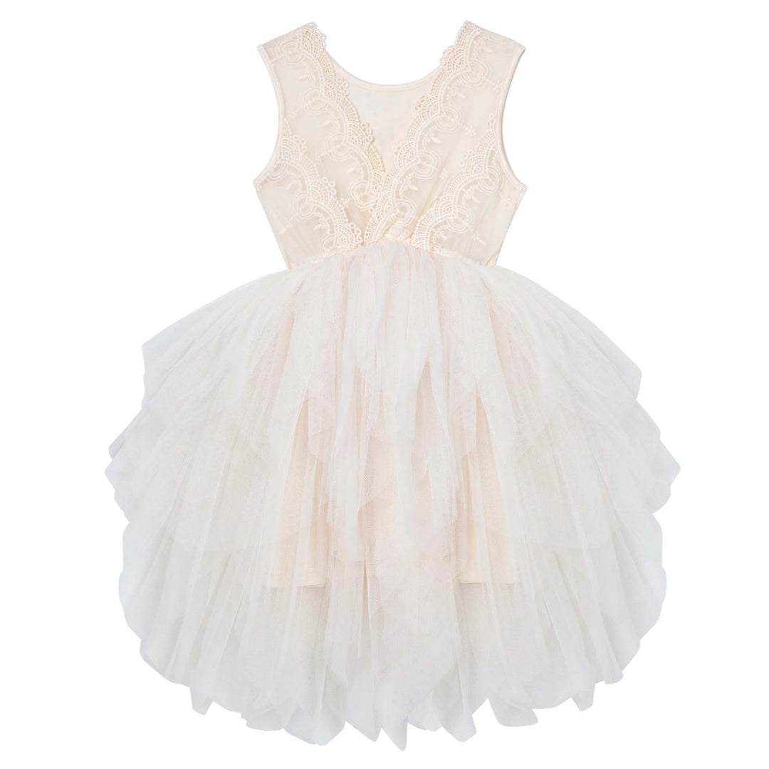 DESIGNER KIDZ SOPHIE LACE BODICE TUTU DRESS - BEIGE