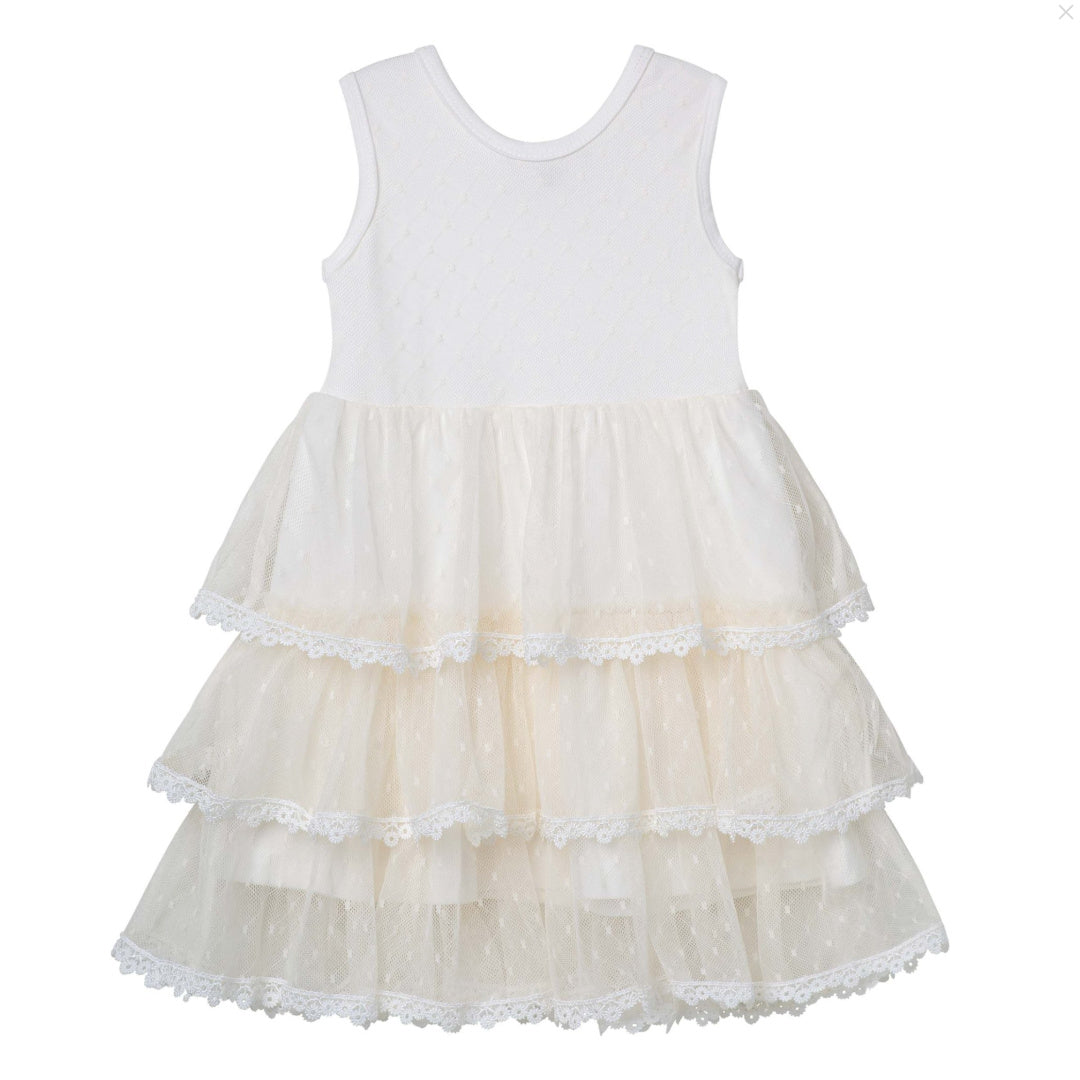 DESIGNER KIDZ POPPY S/S TIERED TULLE DRESS