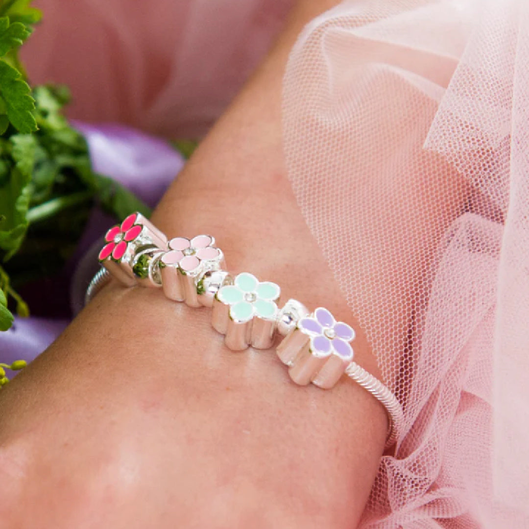 LAUREN HINKLEY PETITE FLEUR BOUQUET CHARM BRACELET
