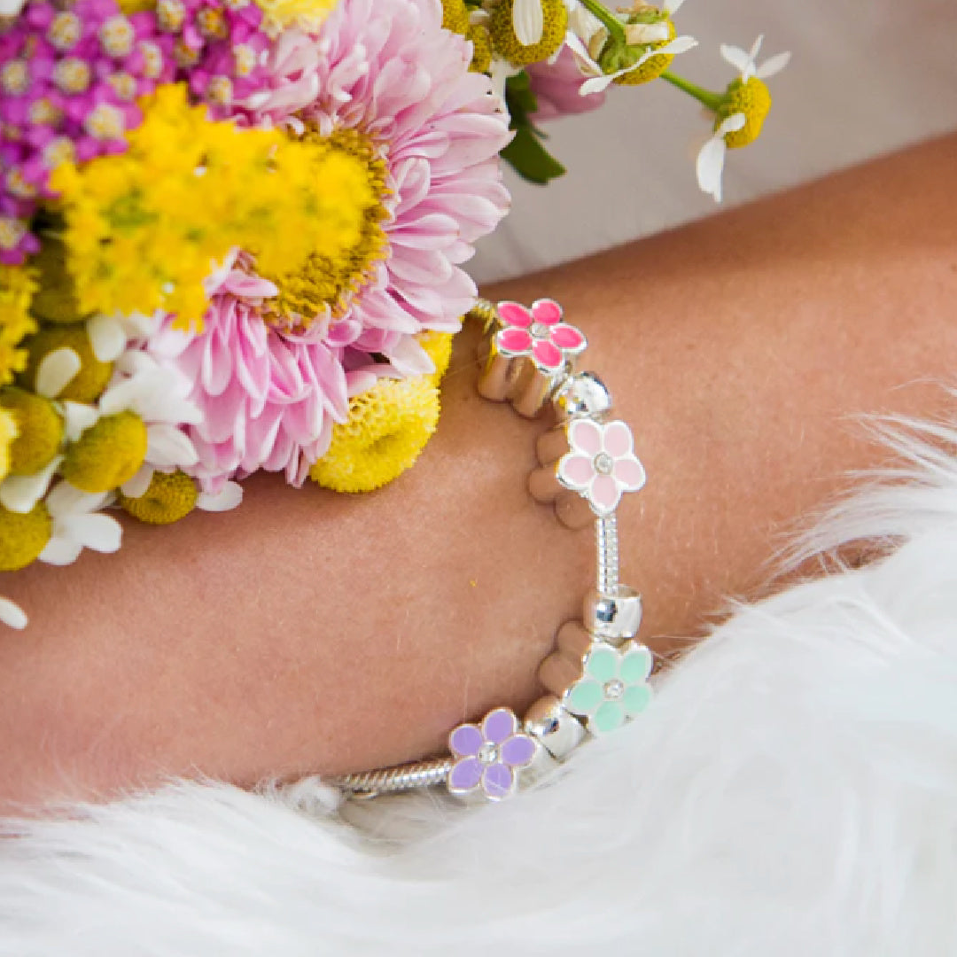 LAUREN HINKLEY PETITE FLEUR BOUQUET CHARM BRACELET