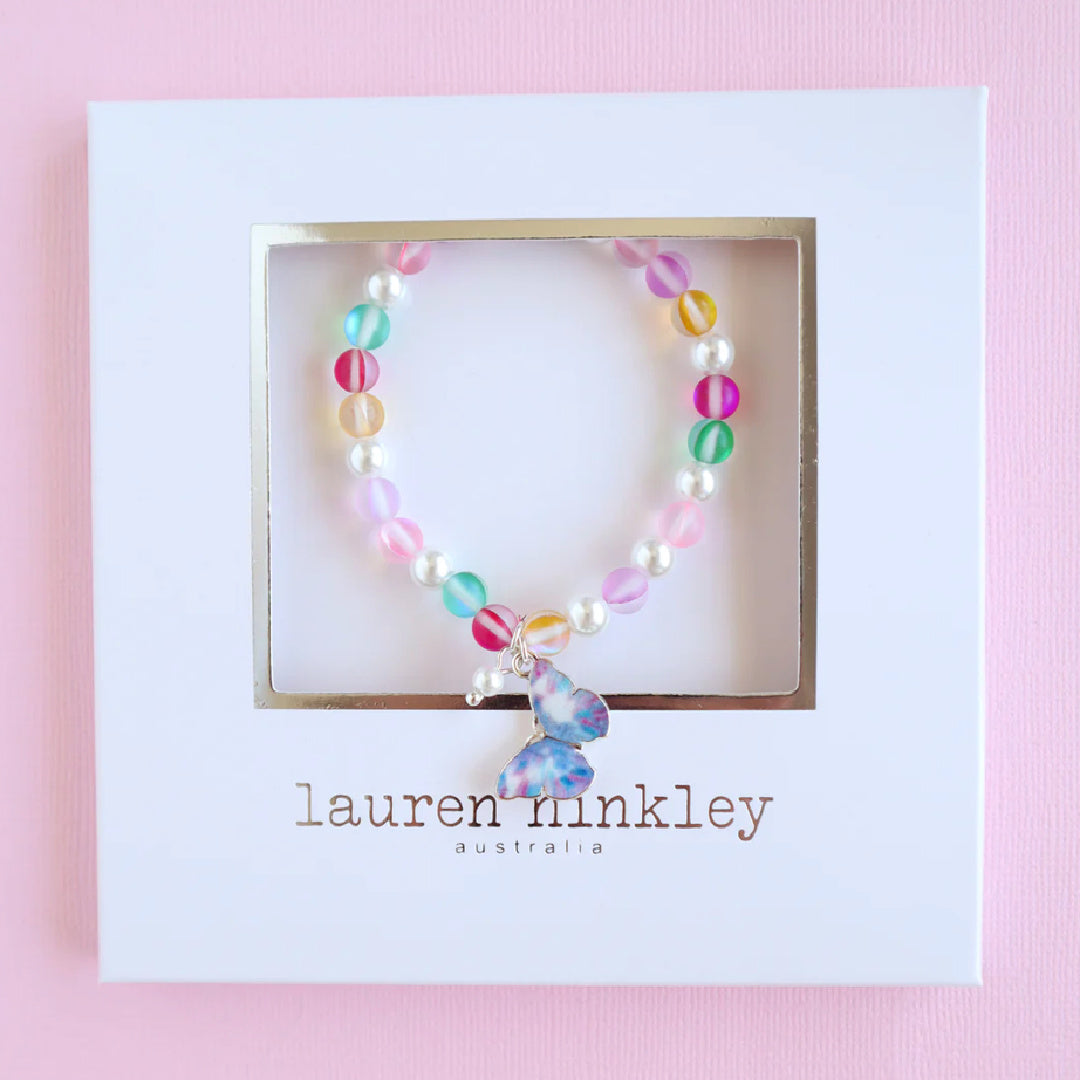 LAUREN HINKLEY PETITE FLEUR BUTTERFLY ELASTIC BRACELET