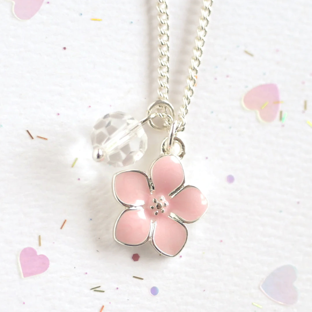 LAUREN HINKLEY PINK FLOWER NECKLACE