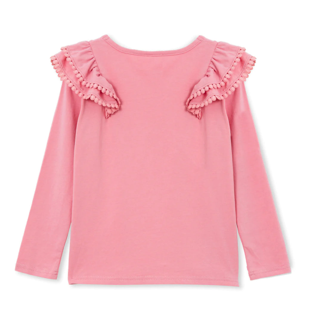 MILKY DETAIL TEE - DUSTY PINK