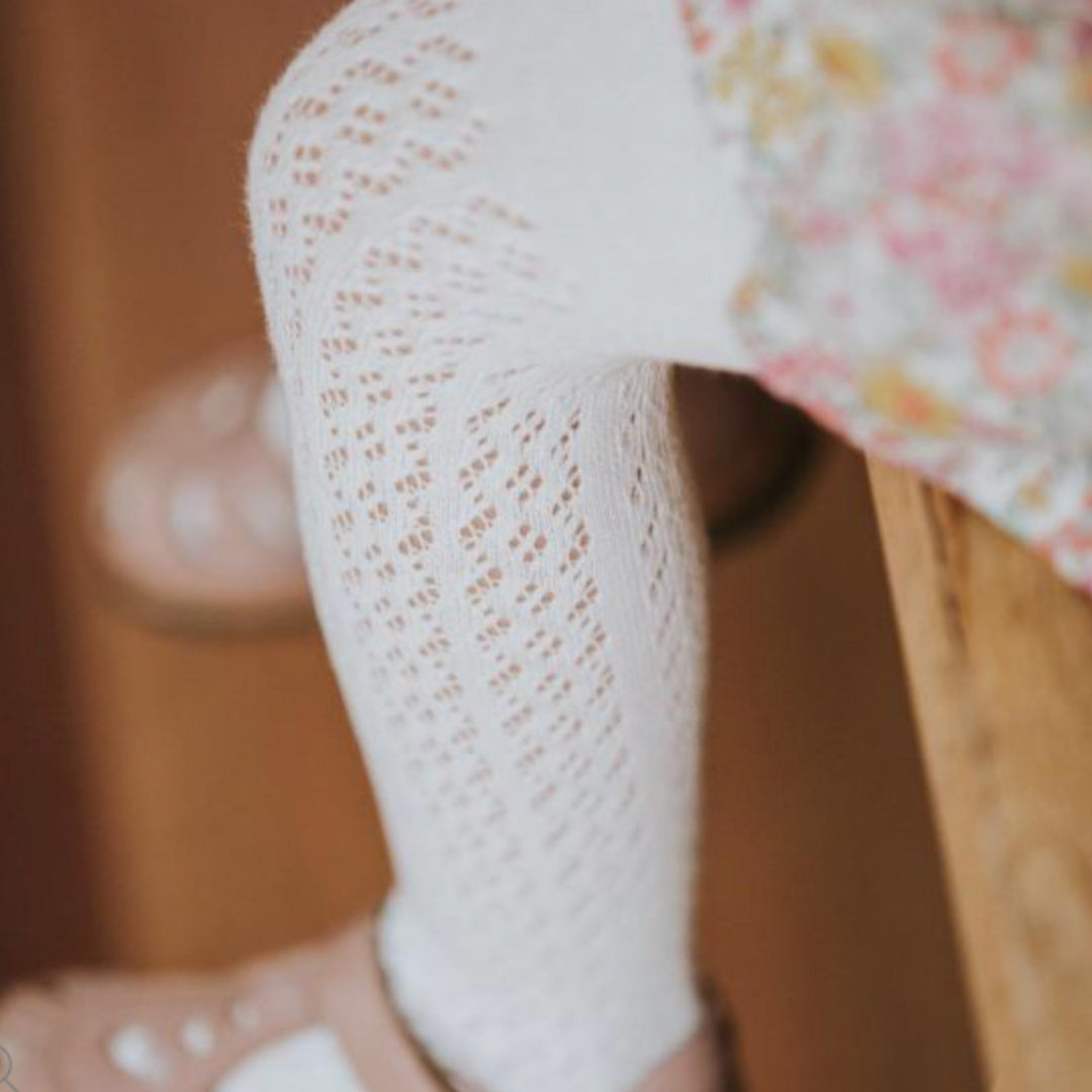 MINIHAHA POINTELLE TIGHTS - CLOUD