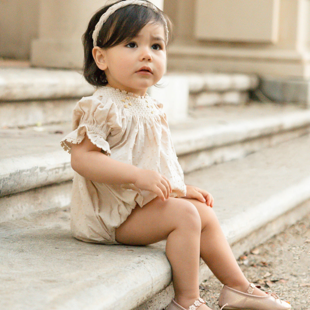 NORALEE MADDIE ROMPER - ECRU