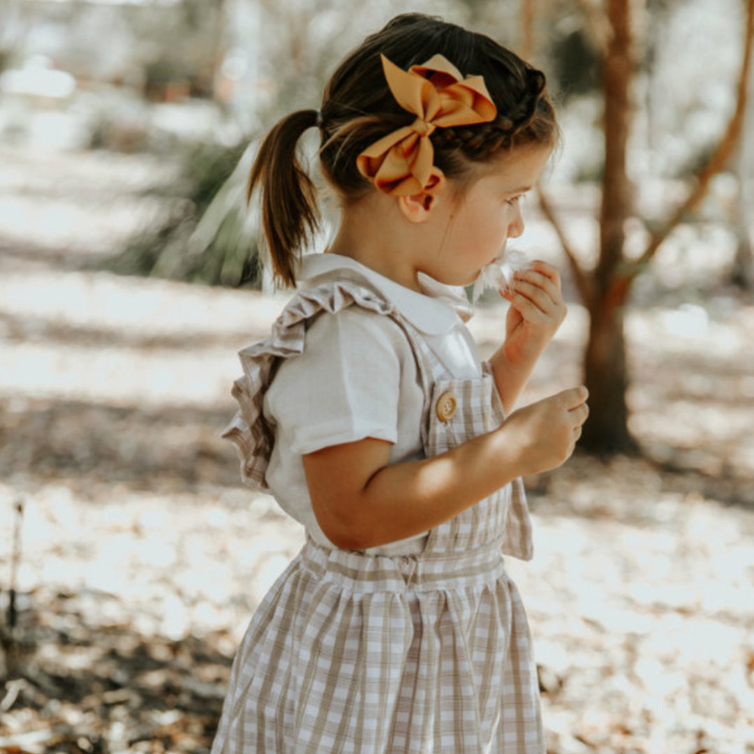 SNUGGLE HUNNY BOW CLIP MEDIUM - MUSTARD