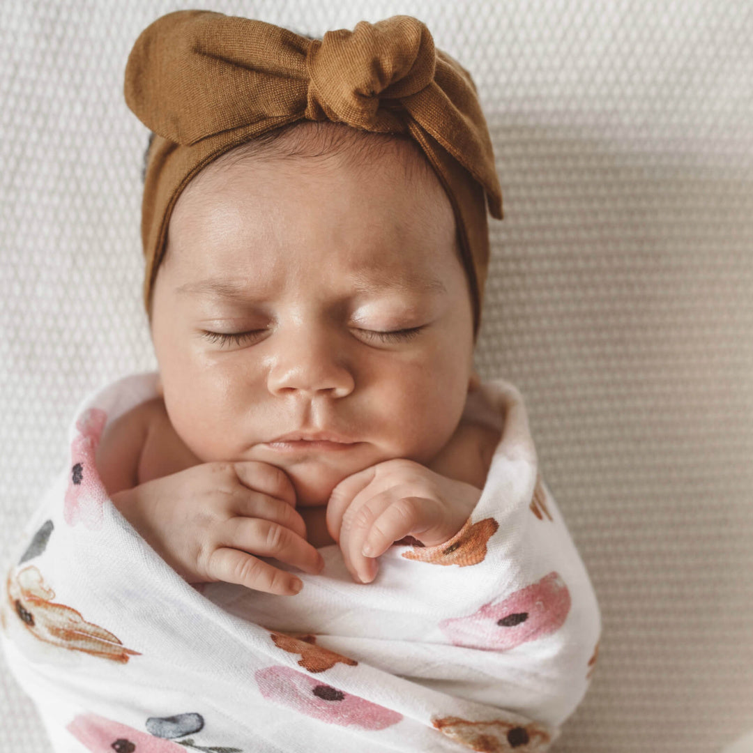 SNUGGLE HUNNY TOPKNOT HEADBAND - MUSTARD