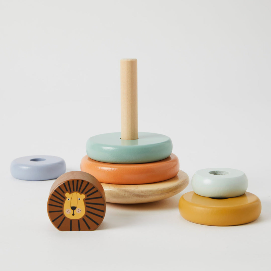 ZOOKABEE WOODEN LION TOWER RINGS