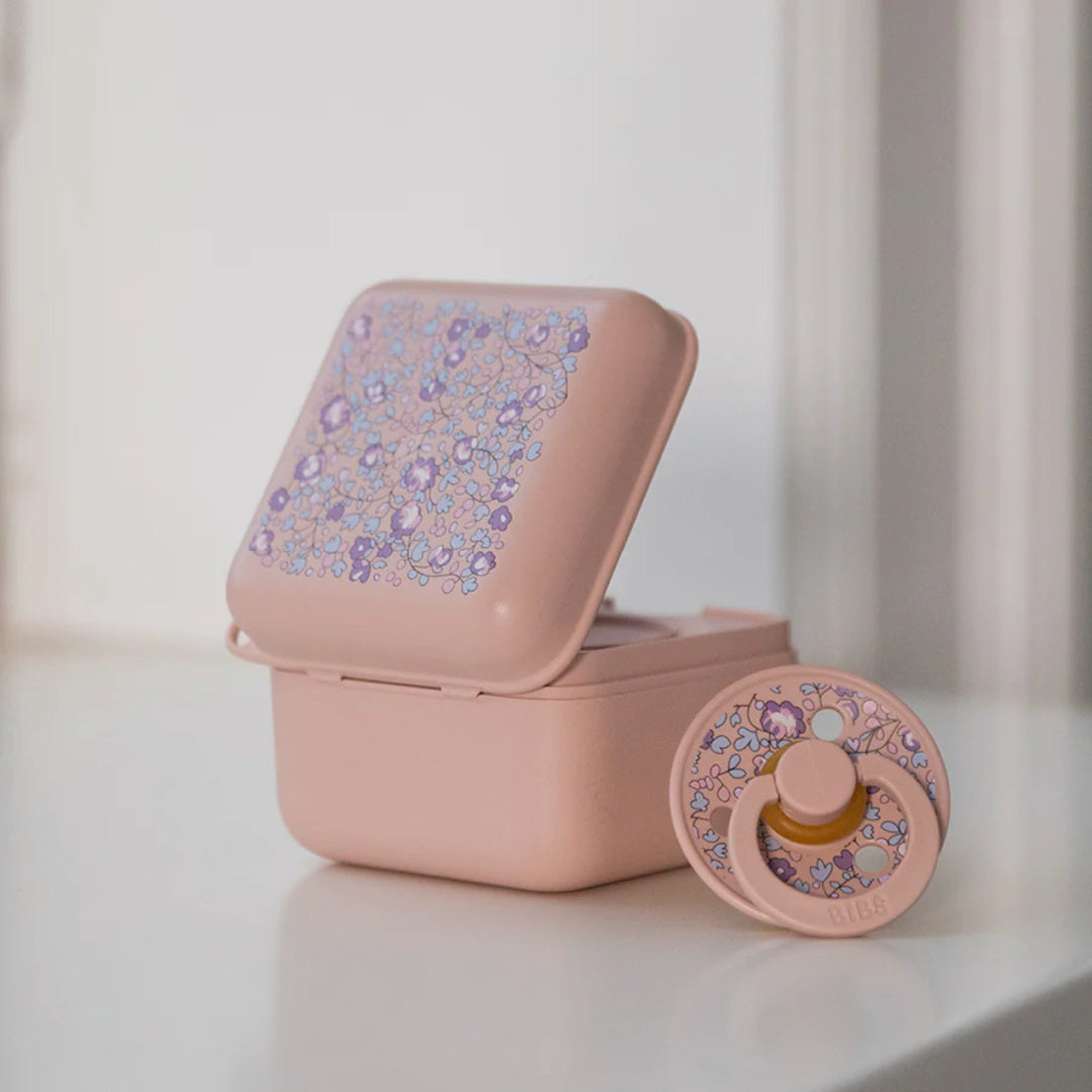 BIBS &#39;LIBERTY&#39; PACIFIER BOX - ELOISE BLUSH