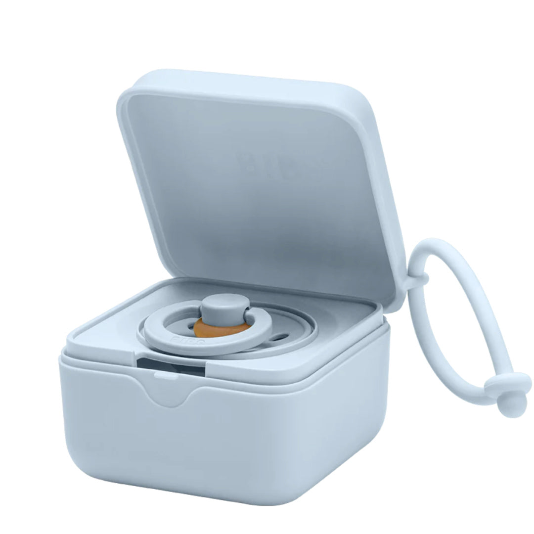 BIBS &#39;LIBERTY&#39; PACIFIER BOX - CHAMOMILE LAWN BABY BLUE